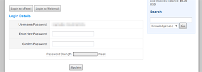 Image showing Password Reset Form